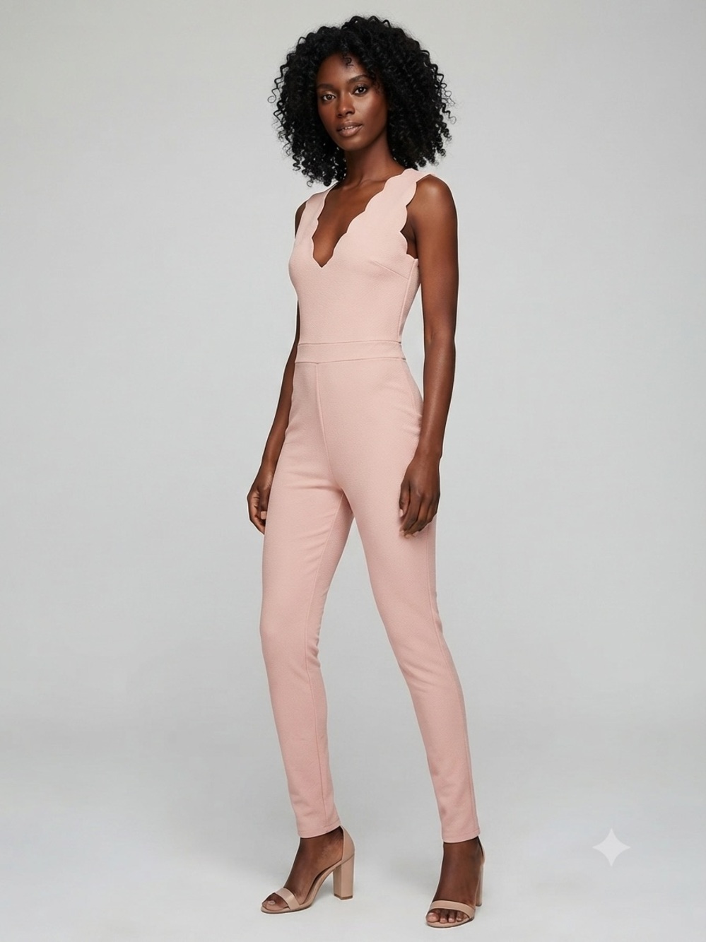 PrettyLittleThing Mauve Sexy V-Neck Jumpsuit NWT Sz 6 Rave Clubbing